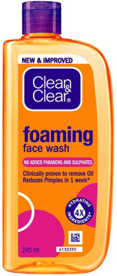 Clean and Clear Foaming Facewash for Oily Skin, Brown, 240ml Face Wash(240 ml)