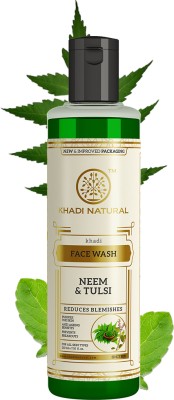 KHADI NATURAL Neem & Tulsi |Anti-acne|Dead Skin Removal|Deep Cleansing Face Wash(210 ml)