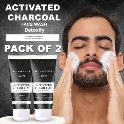 GLAMVEDA Activated Charcoal Detox  For Men Face Wash(200 g)