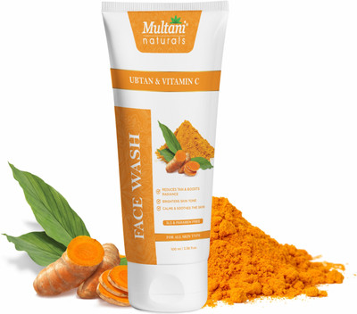 Multani Naturals Ubtan & Vitamin C  | Reduce Tanning I SLS & Paraben Free - Face Wash(100 ml)