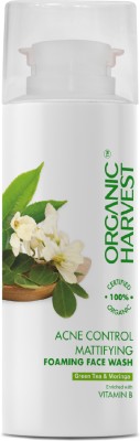 Organic Harvest Acne Control Mattifying Foaming: Green Tea & Moringa | For Women & Men Face Wash(100 g)