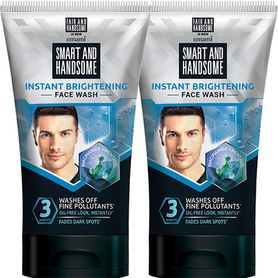 Smart and Handsome Instant Brightening |Fades Dark Spots|100GM Each Face Wash(200 g)
