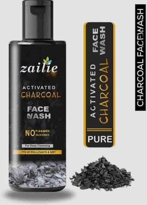 Zailie Clear complexion natural glow hydrating care charcoal face wash fights acne unclogs pores dermatologist tested daily use for all skin types natural ingredients Face Wash(200 ml)