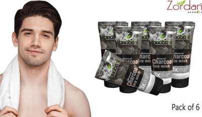ZORDAN Herbals Advance Charcoal face wash ( pack of 6 ) ( 360 ml ) Face Wash(360 g)