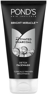 POND's right Miracle Detox Facewash with 10X Power of Charcoal  (150 g)x2 Face Wash(300 g)