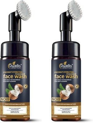 DWELLA HERBOTECH Coconut Hydrating  - For Dry Skin - No Sulphate & Parabens - Pack of 2 Face Wash(300 ml)