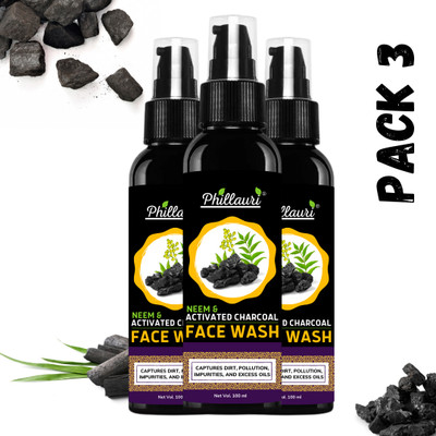 Phillauri Foaming Activated Charcoal for deep cleansing & Removes Dirt Face Wash(300 ml)