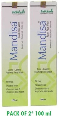 indiabulls | Oily To Normal Skin Foam Daily Exfoliating  100ML(PACK OF 2 ) Face Wash(200 ml)