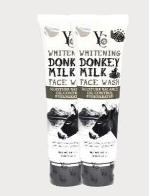 YC Whitening Moisture Balance Oil Control Regenerated Donkey Milk   | 100 mL | Pack of 2 Face Wash(200 ml)