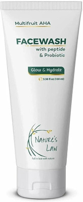 Nature's Law  for Fresh & Glowing Skin| Hydrating Face Cleanser for Oil & Dirt Removal Face Wash(100 ml)