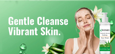 winry Natural for Acne & Pimples Removal with Neem  Face Wash(200 ml)