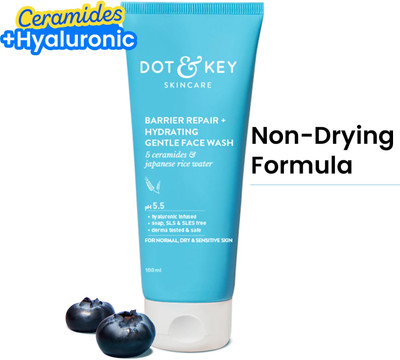 Dot & Key Barrier Repair + Hydrating With Probiotic,Ceremide,Cleanses Skin From Dirt&Oil Face Wash(100 ml)