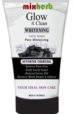 Mixherb Glow & Clean Whitening with Activated Charcoal  100 Grams Face Wash(100 g)