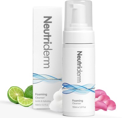 Neutriderm Foaming Cleanser  for Dry Skin: Ultra Hydrating Facial Cleanser with Niacinamide, Vitamin C, ProVitamin B5 Cleansing Foam Facewash - Facial Wash Removes Makeup & Impurities Face Wash(150 ml)