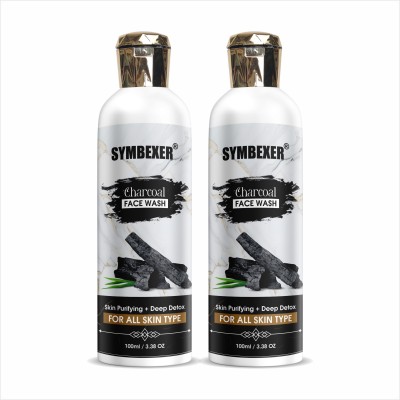 SYMBEXER Charcoal Oil-Balancing, Cleanser, Pore-Refining, ,Detoxifying ,  100 ml (PACK OF 2) Face Wash(100 ml)