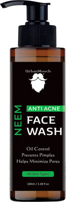 UrbanMooch Anti Acne  for Oil Control, Pimples Marks Removal and Glowing Skin for Men with Neem & Aloe Vera, 100 Ml Face Wash(100 ml)
