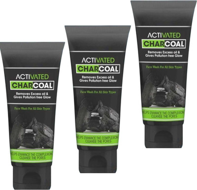 DOOMSDAY TORVIS CHARCOAL FACEWASH FOR DEEP CLEANSING SKIN PACK OF 75ml x 3 Face Wash(225 ml)