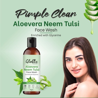Globus Remedies Aloe Vera Neem Tulsi Enriched With Glycerin & Oil Control Formula Face Wash(75 g)