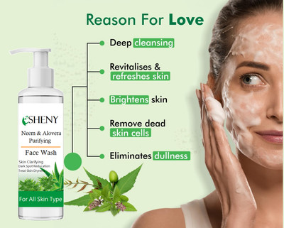 sheny soft Fresh Neem Pimple Control | Pimple & Acne removal | All Skin Types  pack of 1 Face Wash(200 ml)