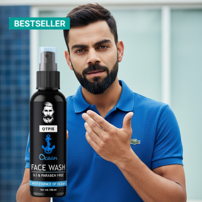qtpie Ocean  For Men & Women | Best Fight Acne & Pimples, Brighten Skin, Clears Dirt, Oil Control, Refreshing Feel- Multi- Action Face Wash(100 g)