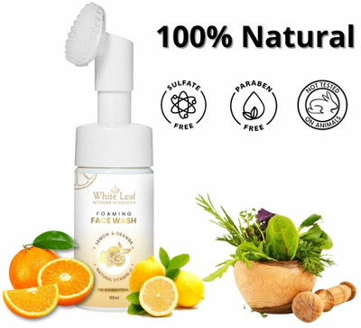White Leaf Vitami C Foaming With| Suitable For Oily And Combination Skin Face Wash(100 ml)