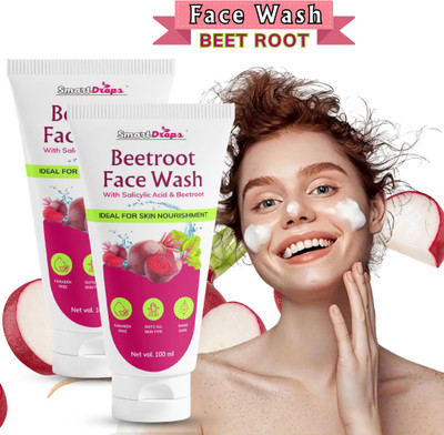 smartdrops Beetroot Facewash for Nourishing Clean | Brightening & Clarifying Face Wash(200 ml)