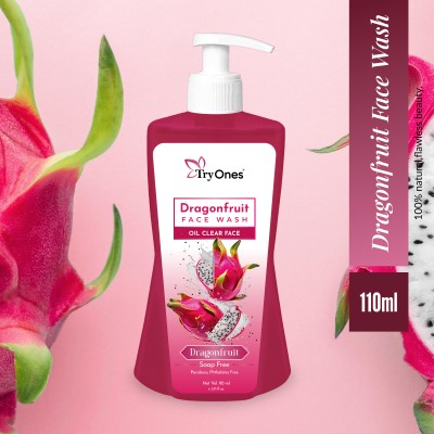 Tryones Dragonfruti Refreshing Oil Clear & Brightening - Infused with 25 Nourishing Natural Ingredients Face Wash(110 ml)