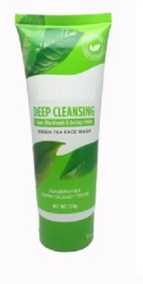 Jiwoo Green tea face wash for Oil Control & clears blackheads Face Wash(130 g)