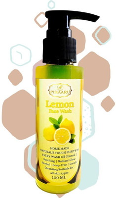 Pihaaru Lemon  | Gentle Cleanser for All Skin Types – 100ml: Face Wash(100 ml)