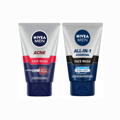 NIVEA Acne100ml & All In one 100ml Facewash Set of 2 Face Wash(200 g)