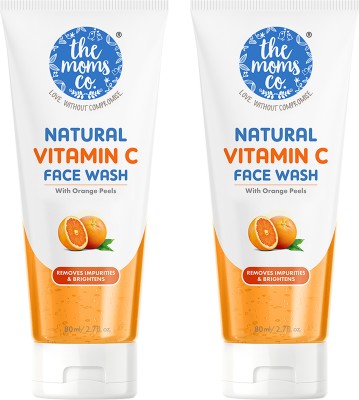 The Moms Co. Natural Vitamin C  Clean & Brighten Skin Oil Free Look Instant Glow Face Wash(160 ml)