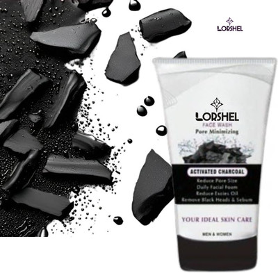 LORSHEL Glow and Clean Whitening  Charcoal: Purifying and Whitening at the Same Time Face Wash(100 ml)