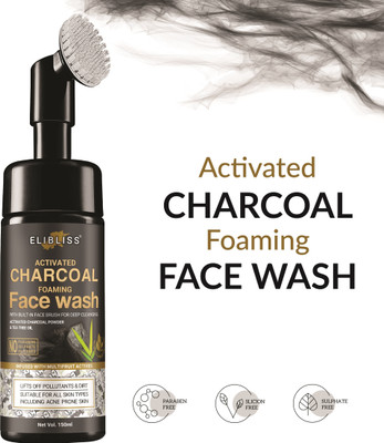 ELIBLISS Skin Purifying & Deep Detox Activated Charcoal  All Skin Type Face Wash(150 ml)
