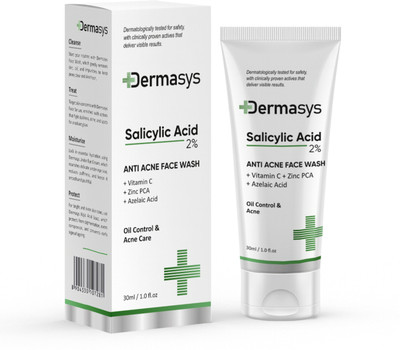 Dermasys 2% Salicyli Acid Anti Acne with Zinc PCA & Azelaic Acid Face Wash(30 ml)