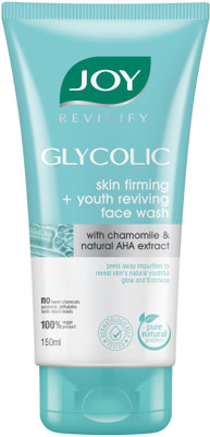 Joy Revivify Glycolic Skin Firming + Youth Reviving  With Natural AHA & Chamomile Extracts - No Parabens, Sulphates Face Wash(150 ml)