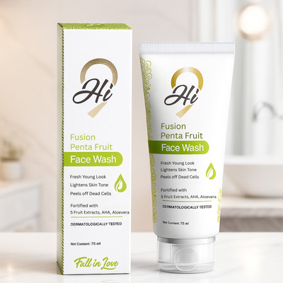 Hi9 Fusion Penta Fruit  - 75ml | Brightening & Oil Control | Unisex Face Wash(75 ml)