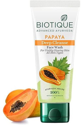 BIOTIQUE Papaya Deep Cleanse  150ml | All skin type | Face Wash(150 ml)