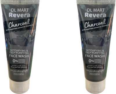 DL MART REVERA CHARCOAL FACE WASH GEL PACK OF 2 Face Wash(200 ml)