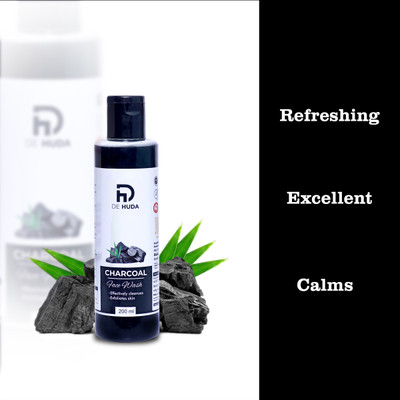 de_huda Activated Charcoal for Oily Skin Removes Dirt & Blackheads Men & WomAN Men & Women All Skin Types Face Wash(200 ml)