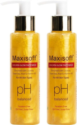 Maxisoft Golden Glow Facewash - 100 ml Pack of 2 Face Wash(200 ml)