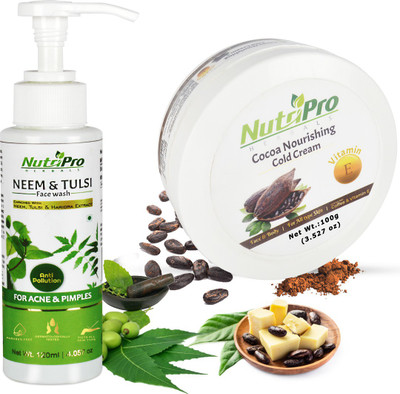 NutriPro Neem & Tulsi  With Cocoa Cold Cream Enriched With Natural Essence Face Wash(220 g)