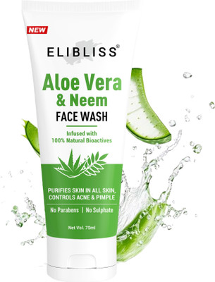 ELIBLISS Sulphate free Neem & Aloe Vera  for Removes Dirt and Clear Skin Face Wash(75 ml)