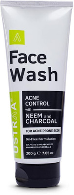 USTRAA  Acne Control - With Neem & Charcoal | Oil control | Prevents Acne Face Wash(200 g)