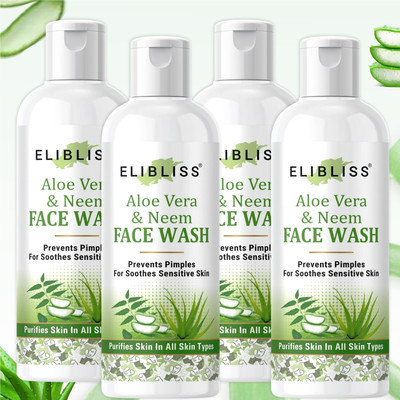 ELIBLISS Refresh Neem Face wash for All Skin Types with Neem Extracts  Pack of 4 Face Wash(200 ml)