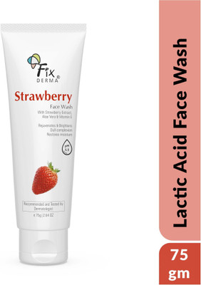 Fixderma Strawberry  with Vitamin E, Face Cleanser for Soft and Glowing Skin Face Wash(75 g)