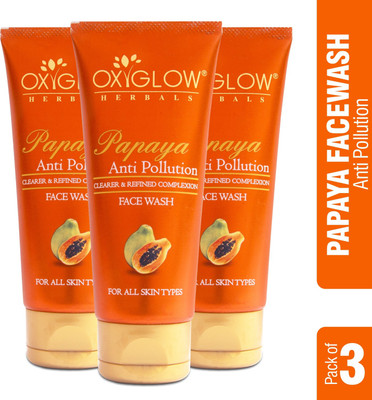 OXYGLOW Herbals Papaya 100 Gm(Pack Of 3) Face Wash (300 G) For Rs. 199 @ 72% off
