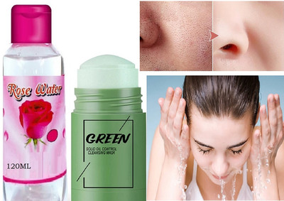 REIMICHI Rose Water With Green Tea Mask Stick Men & Women(2 Items in the set)