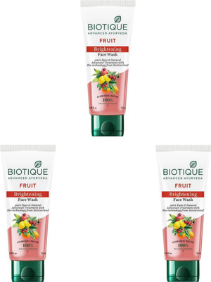 BIOTIQUE Fruit Pack of 3 50 ml Each Face Wash(150 ml)