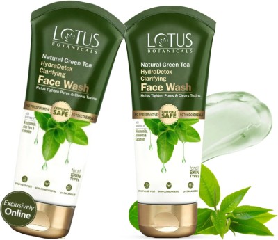 Lotus Botanicals Natural Green Tea HydraDetox Clarifying  with Niacinamide Face Wash(200 ml)