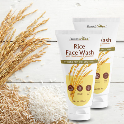 smartdrops Rice Facewash For Skin Lightning & Whitening For Daily Use, Suitable for All Skin Types Face Wash(200 ml)